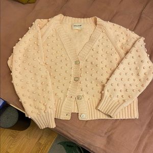 Misha & Puff adult V neck popcorn cardigan